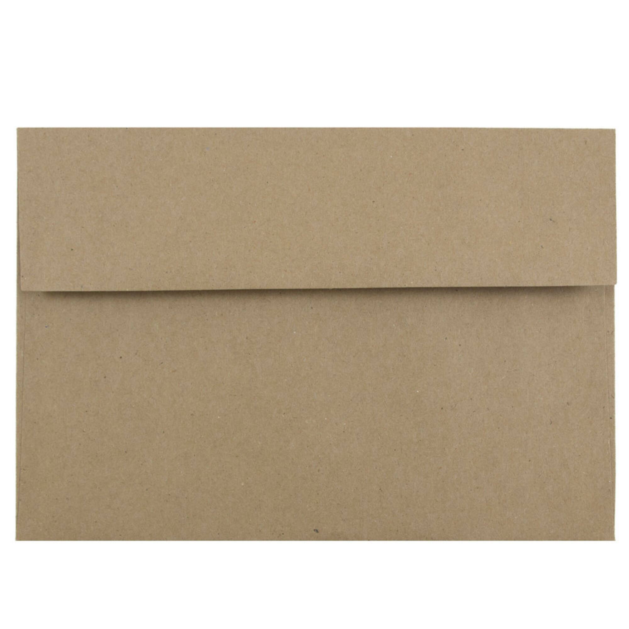 JAM Paper A10 Brown Kraft Recycled Invitation Envelopes